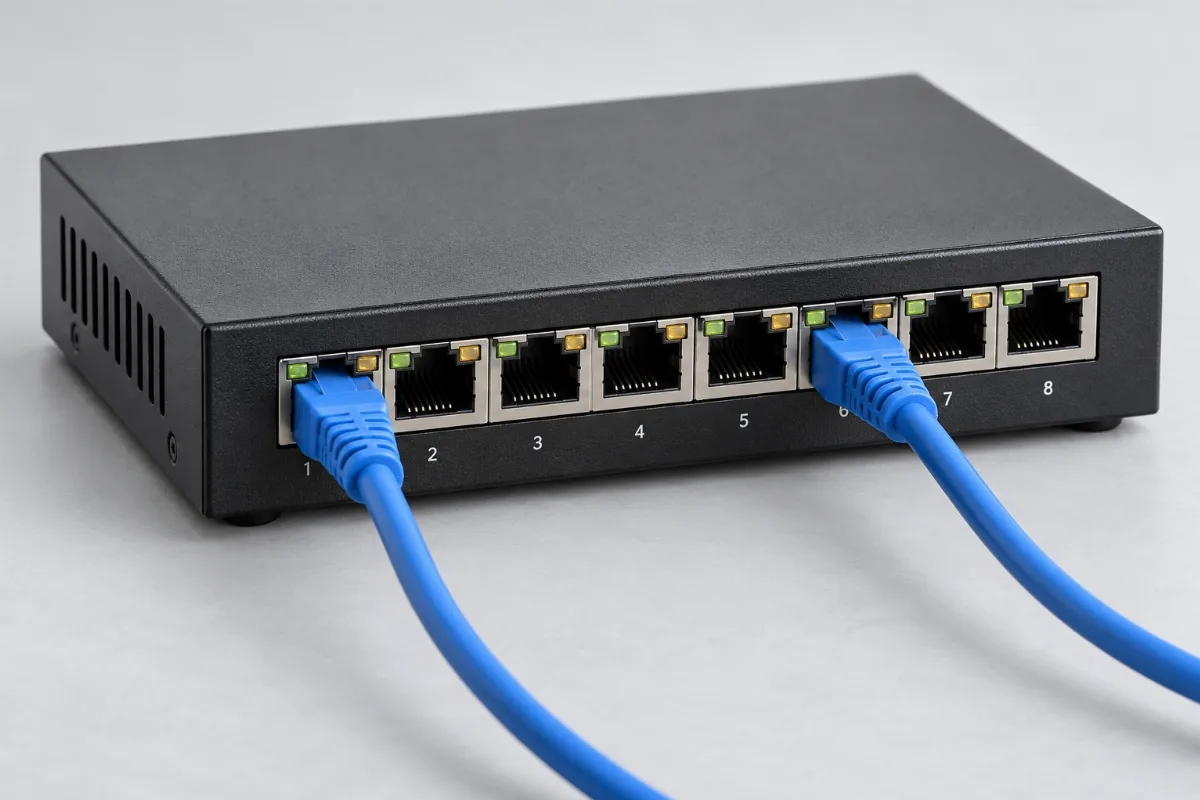 Imagen demostrativa: Switch PoE